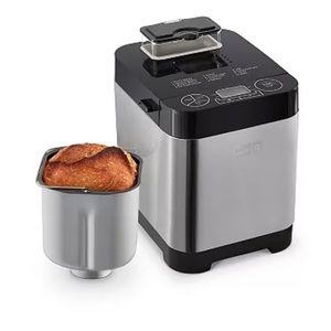 Dash Stainless Steel Bread Maker, Up to 1.5lb Loaf, Programmable 12 Sett…